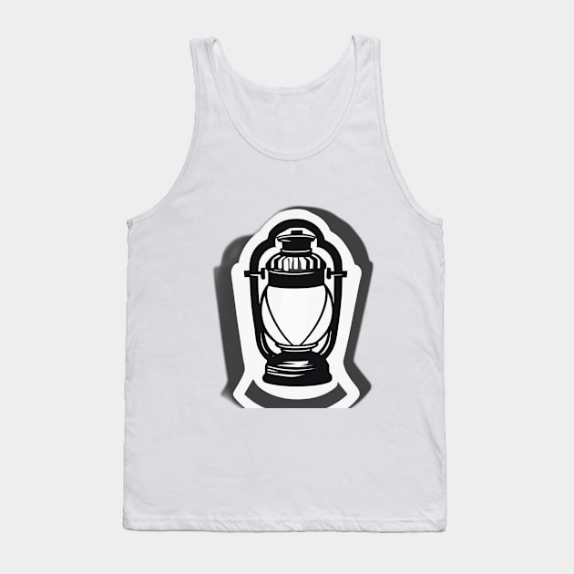 Lantern White Shadow Silhouette Anime Style Collection No. 411 Tank Top by cornelliusy